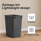ROOMTEC 35QT Kitchen Trash Can, Sturdy and Lightweight Slim Trash Can, Trash - Image 8