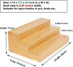 2 Pack Bamboo Spice Rack Organizer - Image 3