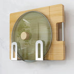 Self Adhesive Stainless Steel Pan Cover Racks, Pantry Organization Rack by kaileyouxiangongsi