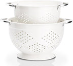 Rorence Powder Coated Steel Colanders: 3 Quart and 5 Quart Set of 2 by Rorence
