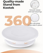 Kootek Cake Decorating Kit Baking Supplies Set Cake Turntable - Image 3