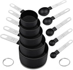Measuring Cups and Spoons Set, 10 Pieces Nesting Measure Tools, Kitchen by FONYA