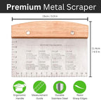 BOORIKA Dough Scraper & Bench Scraper Kitchen – Stainless Steel Sourdough Tools - Image 2