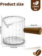 Espresso Measuring Cup 4 Oz, Espresso Glass Cups - Image 2