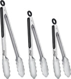 Hotec Stainless Steel Kitchen Tongs, Locking Metal Food Tongs by Hotec
