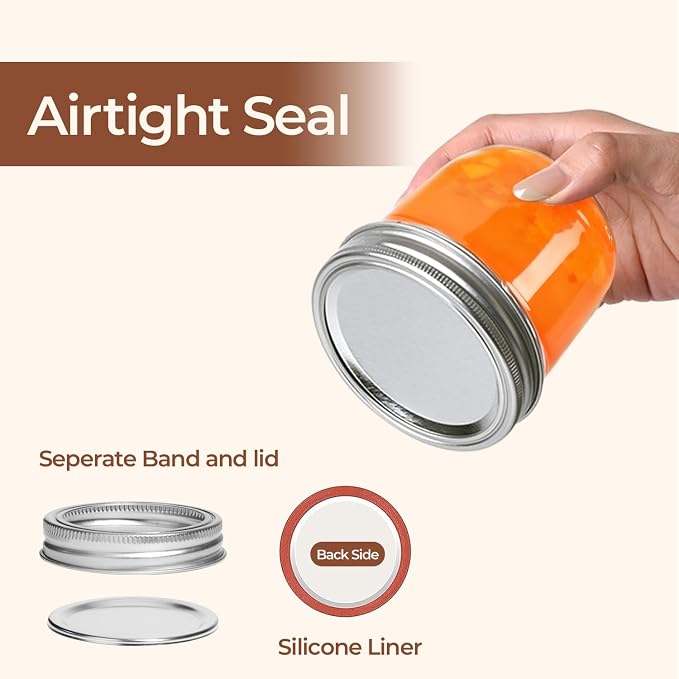 ComSaf Wide Mouth Mason Jars - Image 3