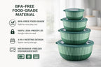 Mixing Bowls with Lids, 8-Piece Airtight Leak-Proof Nesting BPA-Free Bowl Set - Image 7
