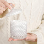 rejomiik 2 Pack Qtip Holder Thick Glass Apothecary Jars - Image 3