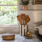 JIEMEI HOME Kitchen Utensil Holder, 7.2" Ceramic Stable Utensil Crock - Image 9