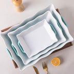 Sweejar Casserole Dishes for Oven, Ceramic Bakeware Set of 3, Rectangular - Image 6