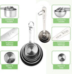 Accmor 11 Piece Stainless Steel Measuring Spoons Cups Set, Premium Stackable - Image 2