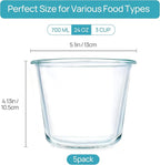 Vtopmart 5Pack 24oz Glass Storage Containers - Image 2