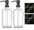 ARKTEK 2 Pack Refillable Glass Soap Dispenser by ARKTEK