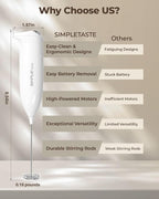 SIMPLETASTE Milk Frother Handheld Electric Foam Maker, Drink Mixer - Image 6