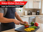 Large Poly Cutting Board, 18x12 Inch Black, 3/4" Thick, BPA Free and Dishwasher - Image 2