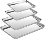 CEKEE Baking Sheet Set of 4, Stainless Steel Cookie Sheets - Image 7