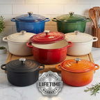 Zulay Kitchen 6.4QT Enameled Cast Iron Dutch Oven Pot - Image 9