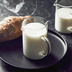 Leinuosen 2 Pcs Glass Pitcher Elegant Shaped Glass Tea Pitcher Coffee Milk - Image 5