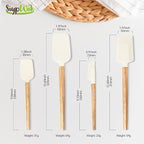 Silicone Spatula Set, Food Grade Rubber Spatula-4 Piece Nonstick Rubber Spatulas - Image 7
