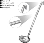 meekoo 3 Pieces Stainless Steel Ladle Soup Handle Ladle - Image 3