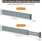 4 PCS Drawer Divider, Expandable Separators - Image 2