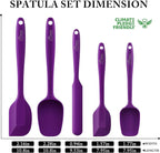 HOTEC 600℉ Heat Resistant BPA-Free Silicone Rubber Spatula Set - Image 2