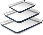 BRONYPRO Stainless Steel Baking Sheet Pan Set of 3, Cookie Sheets 9/12/16 In by Bronypro