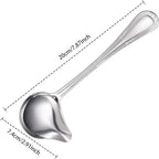 Patelai 2 Pieces Small Ladle Gravy Ladle Drizzle Spoon 1 Ounce Stainless Steel - Image 2