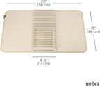 Umbra Udry Dish Rack and Microfiber Drying Mat – Space-Saving Design Folds Up - Image 3