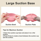 Silicone Baby Feeding Set | Baby Led Weaning Supplies Includes Suction Bowls - Image 4