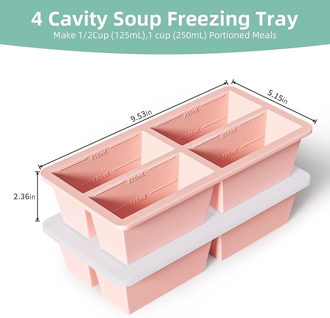 Silicone Freezer Tray for Sauce Cube: FDDAI Super Prep Freezing Tray for Souped - Image 5