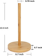 WORHE Bamboo Paper Towel Holder Countertop 1 Pack Thick Sturdy Base, Standing - Image 3