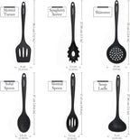 Culinary Couture Black Silicone Kitchen Utensils Set of 6, Non-Stick - Image 3