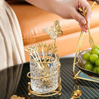6PCS Coffee Spoons Set with Glass Holder, Small Stainless Steel Gold Tea Spoon - Image 7