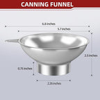 Standard Mason Jar Funnel with Strainer, Large Metal Funnel - Image 4