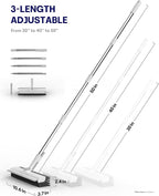 Floor Scrub Brush with Long Handle, 3 in 1 Scrape and Heavy-Duty Stiff Bristle - Image 6