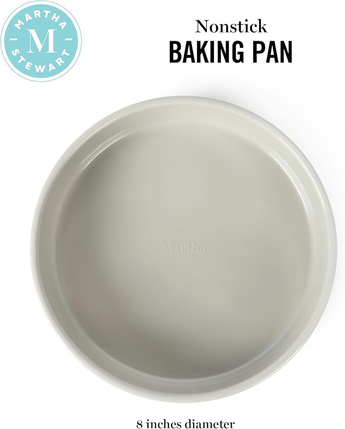 Martha Stewart Gallen 8 Inch Round Nonstick Carbon Steel Cake/Bake Pan - Image 2