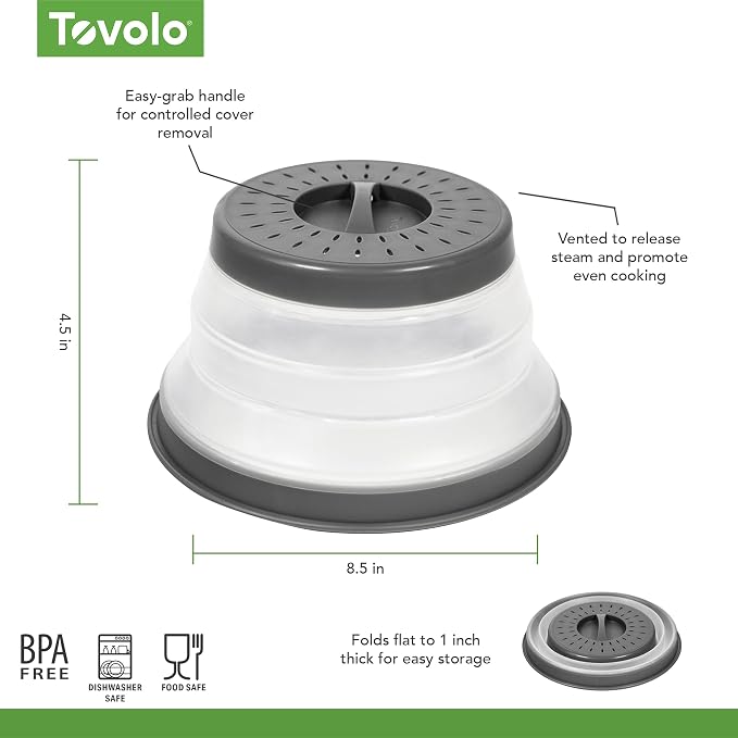 Tovolo Small Collapsible Microwave Cover, Lid - Image 6