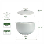 MINH LONG 2-Qt Porcelain Dutch Oven - Image 7