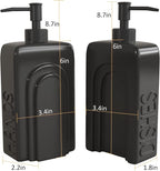 Soap Dispenser Set with Stainless Steel Pump, 2 Pack Ceramic Refillable Dish - Image 5