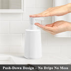 White Hand Soap Dispenser with No Rust Pump - Image 2