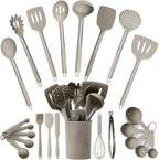 Silicone Kitchen Utensils Set 24 Pieces 450 °F Heat Resistant by CulinaryCouture