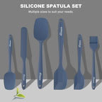 NileHome Silicone Spatula Set, 6 Packs Food Grade Kitchen Utensils - Image 7