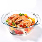 Casserole Baking Dish with 2 pcs, 1 QT large, Round with Handle and Lid - Image 3