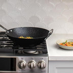 Nordic Ware Basalt Aluminized Steel Spun Wok, Ceramic Coating - Image 4