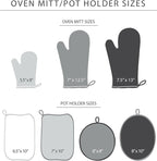 KITCHENAID Ribbed Soft Silicone Oven Mitt 2-Pack Set, Charcoal Grey - Image 6