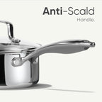 CAROTE 1.5Qt Stainless Steel Saucepan, Non-Toxic 3-Ply Stainless Steel Cookware - Image 5