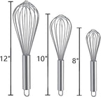Whisks for Cooking, 3 Pack Stainless Steel Whisk for Blending, Beating and - Image 7