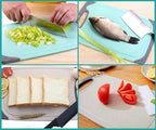 FLYINGSEA Cutting Boards For Kitchen, Anti-Skid Eco-Wheat Straw Cutting Board - Image 8