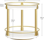 YATINEY Lazy Susan Organizer, Rotating Spice Rack, 2 Tier Spice Turntable - Image 6